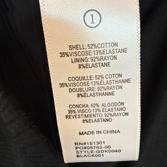 Good American Black Ribbed Bodycon Midi Dress Size 1 NWT - Picture 4 of 5